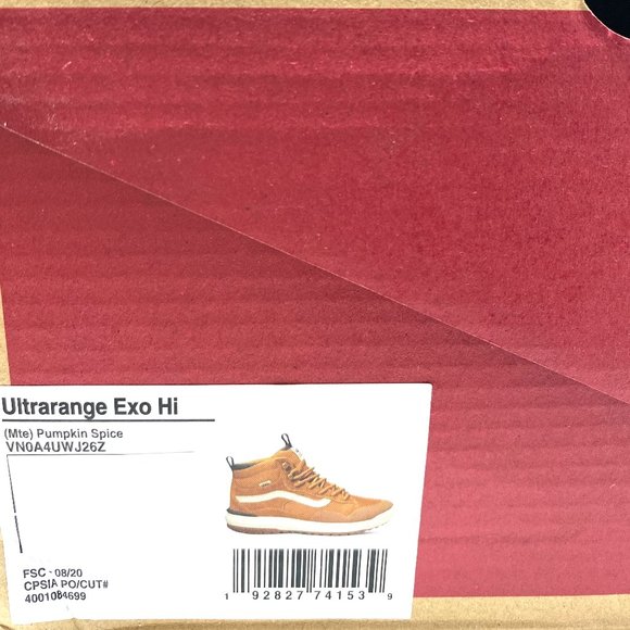 Vans UltraRange Exo Hi Brown Suede Boots Winter Sneaker Women's Size VN0A4UWJ26Z - Picture 8 of 9